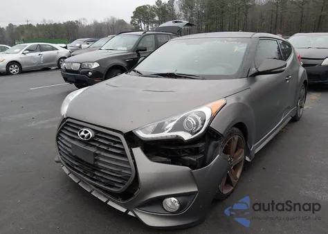 2014 Hyundai Veloster Turbo W/Black from USA, damaged, VIN KMHTC6AE4EU208072
